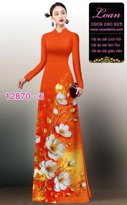 Vải áo dài hoa in 3D