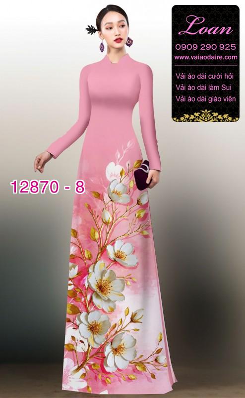 Vải áo dài hoa in 3D