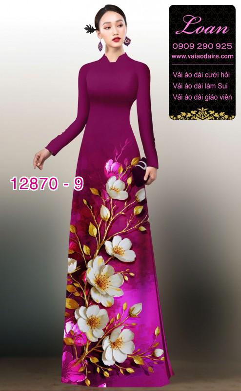 Vải áo dài hoa in 3D