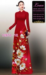 Vải áo dài hoa in 3D