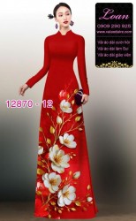 Vải áo dài hoa in 3D
