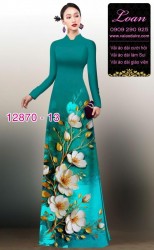 Vải áo dài hoa in 3D