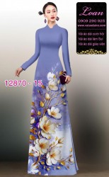 Vải áo dài hoa in 3D