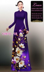 Vải áo dài hoa in 3D
