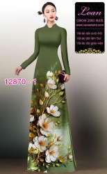 Vải áo dài hoa in 3D