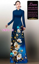 Vải áo dài hoa in 3D