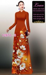 Vải áo dài hoa in 3D