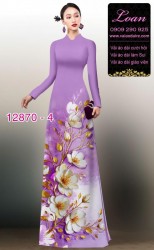 Vải áo dài hoa in 3D