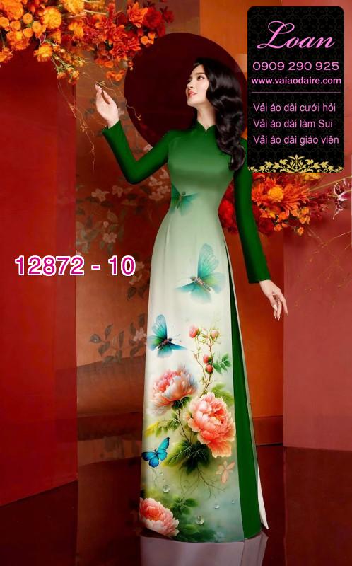 Vải áo dài hoa in 3D