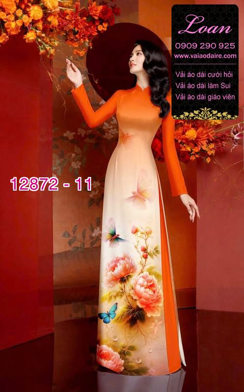 Vải áo dài hoa in 3D