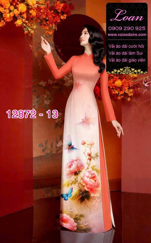 Vải áo dài hoa in 3D