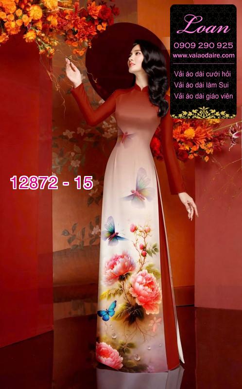 Vải áo dài hoa in 3D