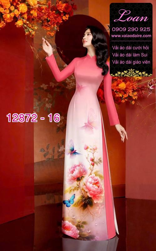 Vải áo dài hoa in 3D