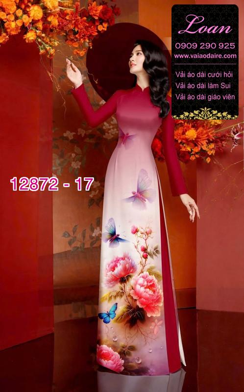 Vải áo dài hoa in 3D