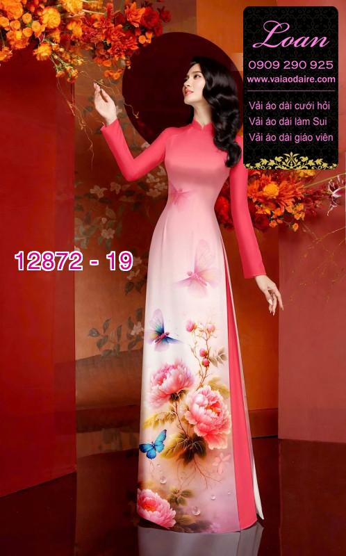 Vải áo dài hoa in 3D