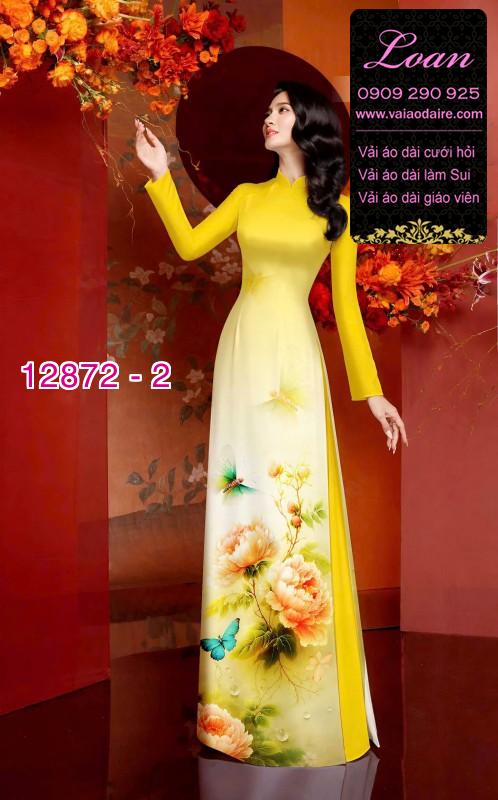 Vải áo dài hoa in 3D