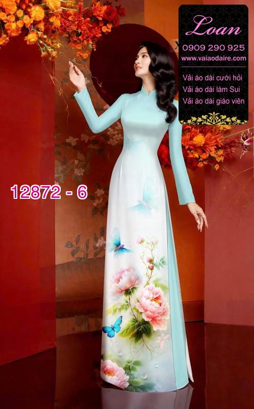 Vải áo dài hoa in 3D