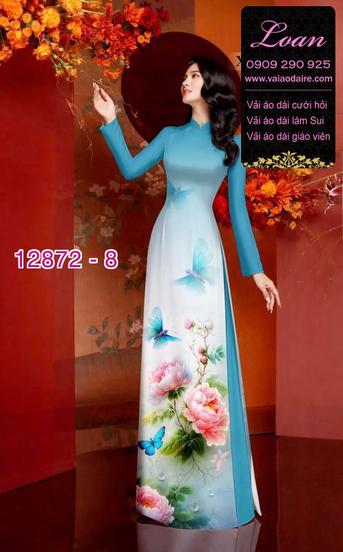 Vải áo dài hoa in 3D