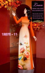 Vải áo dài hoa in 3D