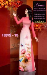 Vải áo dài hoa in 3D
