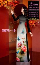 Vải áo dài hoa in 3D