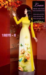 Vải áo dài hoa in 3D