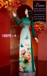 Vải áo dài hoa in 3D