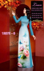Vải áo dài hoa in 3D