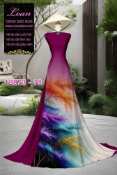 Vải áo dài hoa in 3D