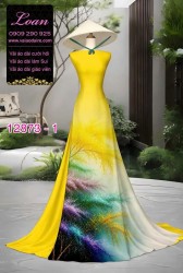 Vải áo dài hoa in 3D
