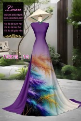 Vải áo dài hoa in 3D