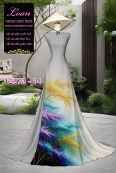Vải áo dài hoa in 3D