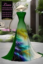 Vải áo dài hoa in 3D