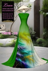 Vải áo dài hoa in 3D