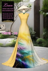 Vải áo dài hoa in 3D