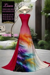Vải áo dài hoa in 3D