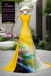 Vải áo dài hoa in 3D