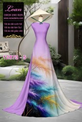 Vải áo dài hoa in 3D
