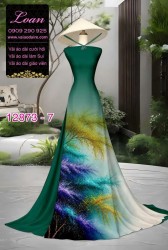 Vải áo dài hoa in 3D