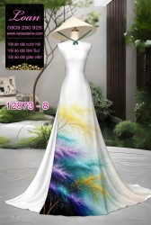 Vải áo dài hoa in 3D