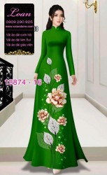 Vải áo dài hoa in 3D