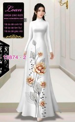 Vải áo dài hoa in 3D
