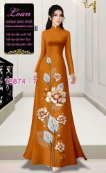 Vải áo dài hoa in 3D
