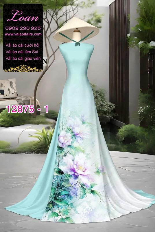 Vải áo dài hoa in 3D
