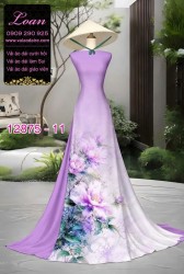 Vải áo dài hoa in 3D