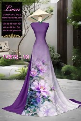 Vải áo dài hoa in 3D
