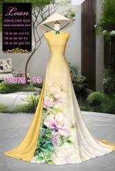 Vải áo dài hoa in 3D