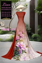 Vải áo dài hoa in 3D