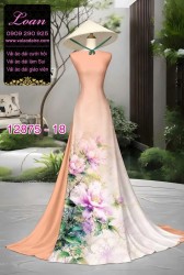 Vải áo dài hoa in 3D