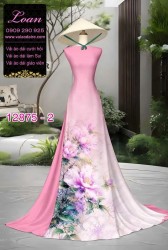 Vải áo dài hoa in 3D